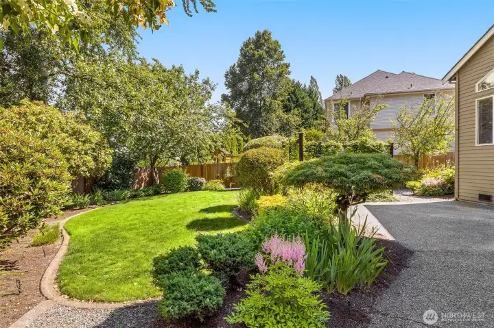 Professionally designed landscaping