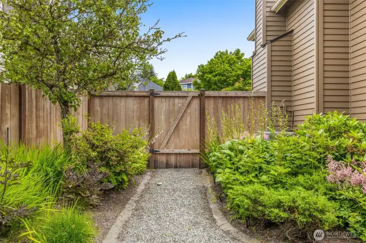 Fully fenced yard