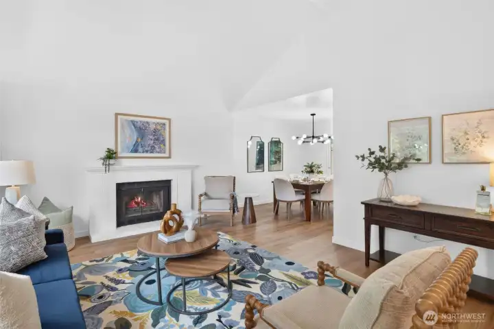 From the living room, the formal dining room is just steps away—creating an easy, open flow for everyday meals, celebrations, and gathering with the people you love.