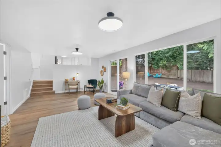 This light-filled bonus room opens right to the backyard and gives you the freedom to create the space your life needs
