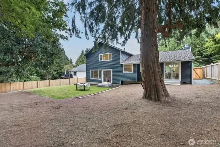 A fully fenced backyard ready for whatever you can dream up—wine tastings, slip-and-slide parties…maybe not at the same time, but honestly, who knows?