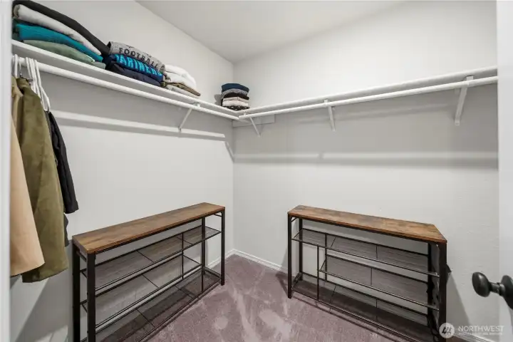 huge walk-in closet for the primary