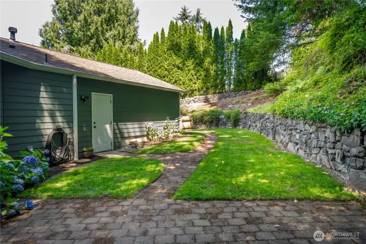 Portion of the side yard..Nice and private.
