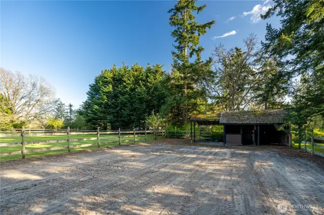 Run in shed and corral