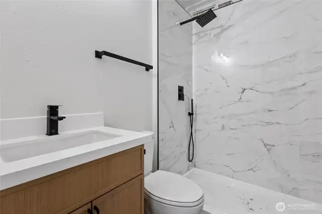 Guest bathroom on lower level