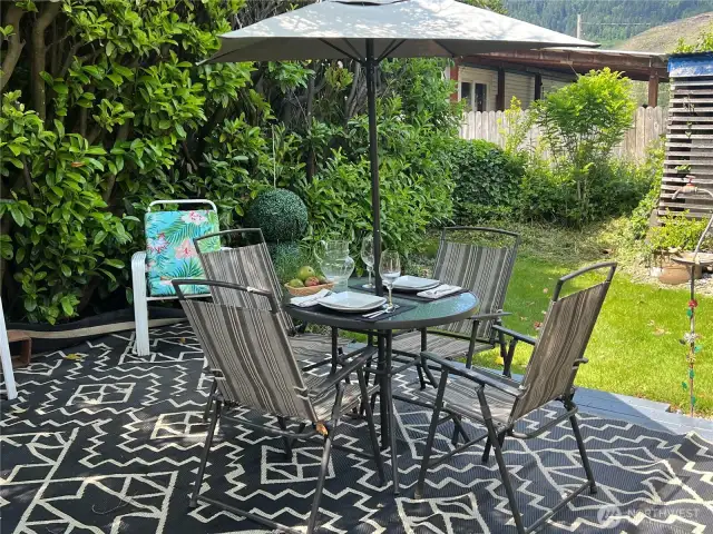 Enjoy your meals on the patio