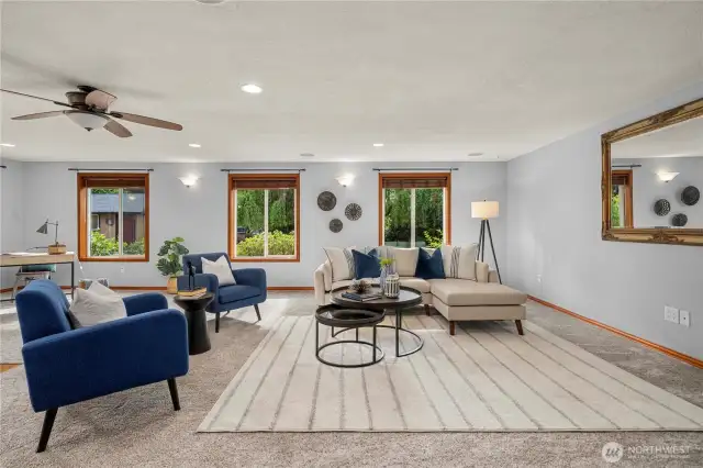 Big windows provide lots natural light