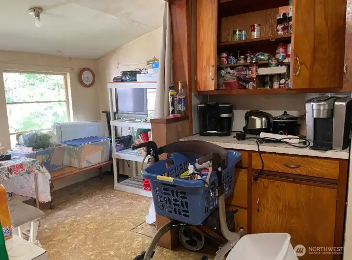 Part of kitchen, more cupboard and counter space once you turn around.