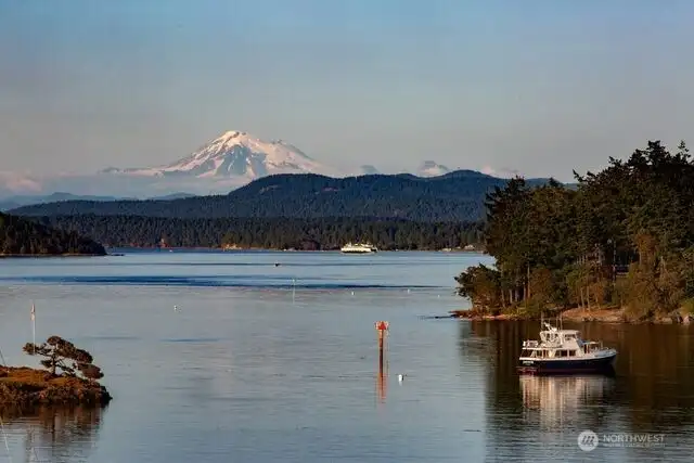 View of water and Mount Baker from all rooms including guest house.