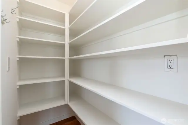 Spacious Walk-in Pantry.