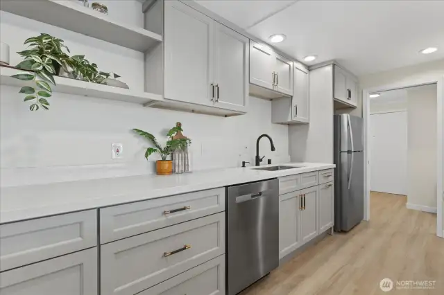 Brand new cabinets!  Lots of storage for organization!