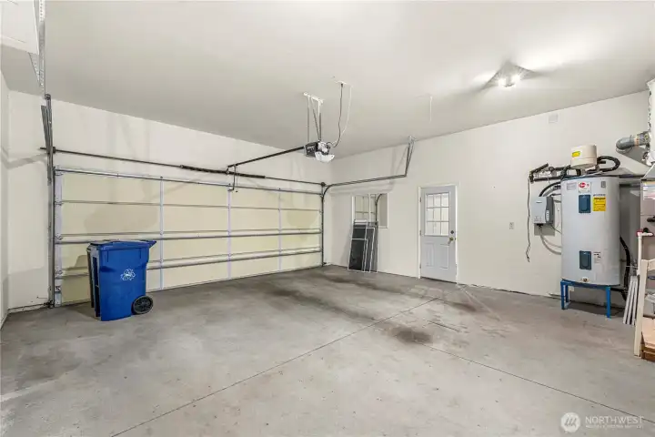Super spacious garage.