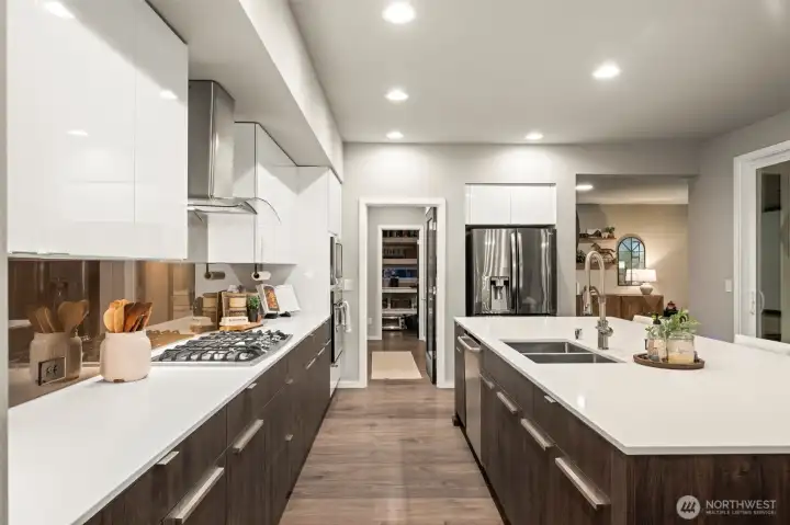 Kitchen with Attached Mud Room and Walk In Pantry