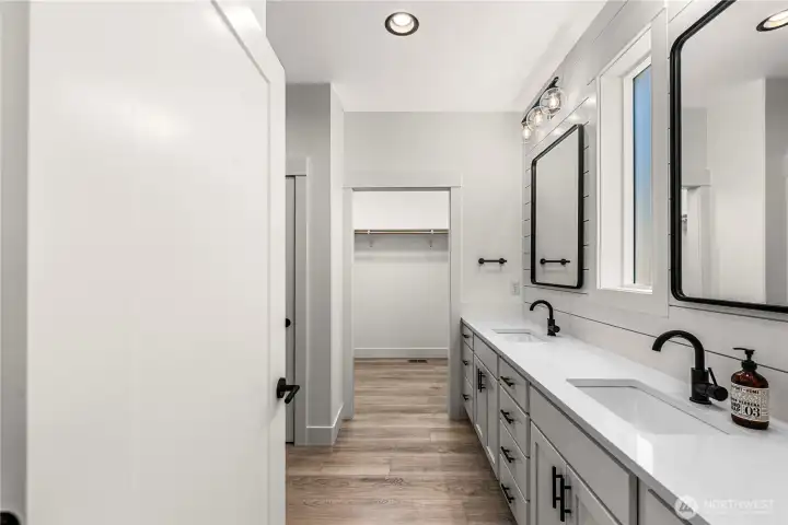 Primary Bath with quality finishes and natural light
