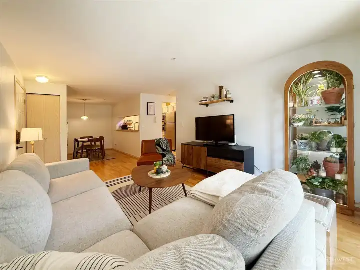 Livingroom view to kitchen