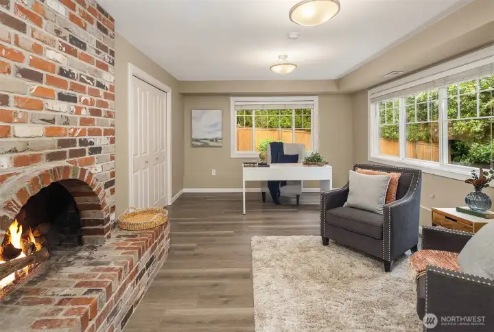 Natural light galore in the lower-level flex  bedroom