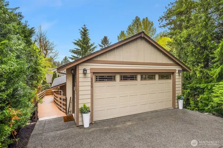 Spacious two car garage