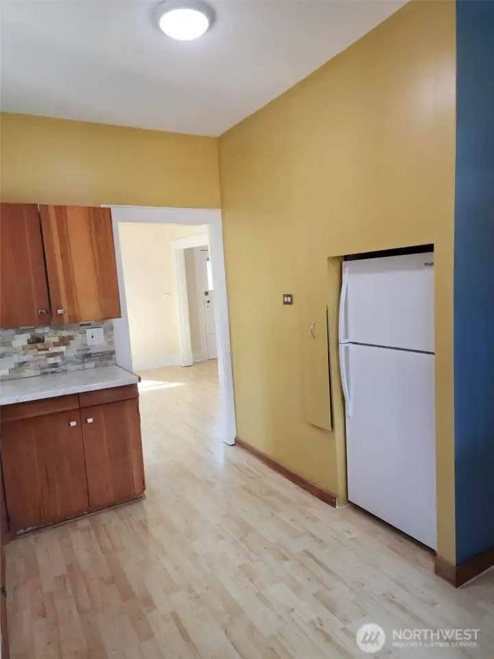 View of kitchen.