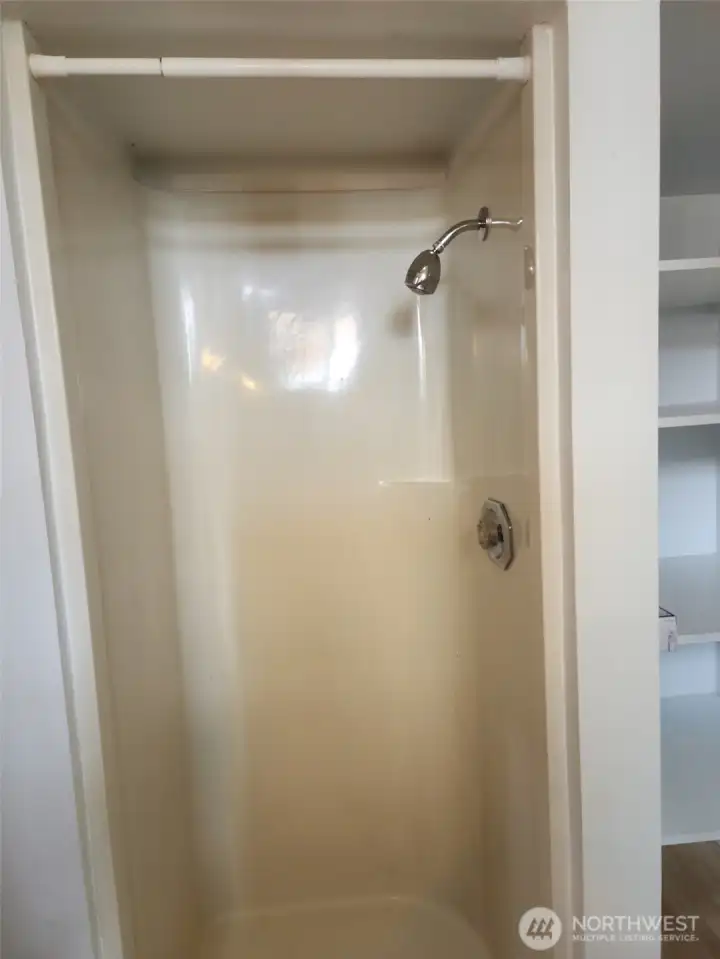 Shower in the bathroom.