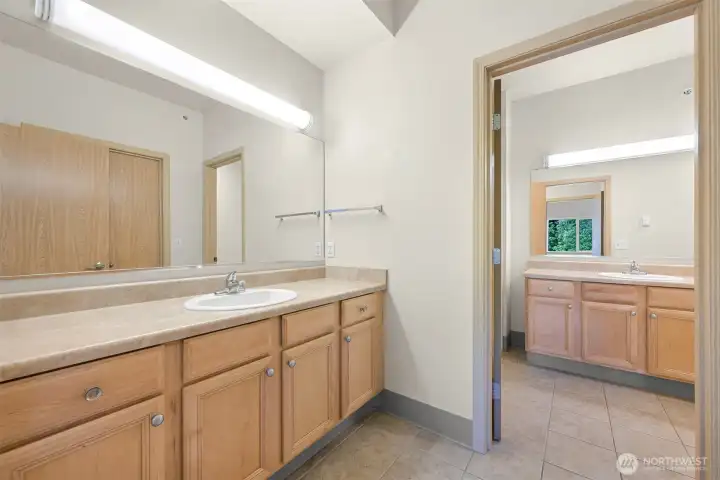 2nd sink/counter for primary bedroom #1. Tons of storage!