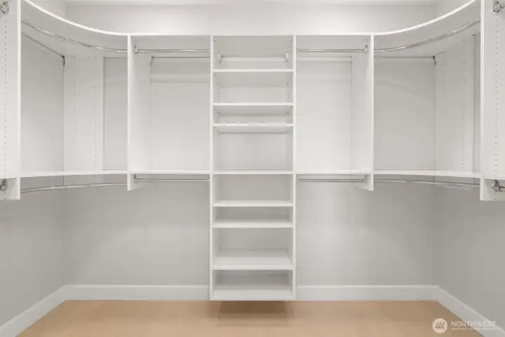 Feel like you are shopping in a boutique from your beautifully designed custom wardrobe space with exceptional organization. Feel like you are shopping in a boutique from your beautifully designed custom wardrobe space with exceptional organization.