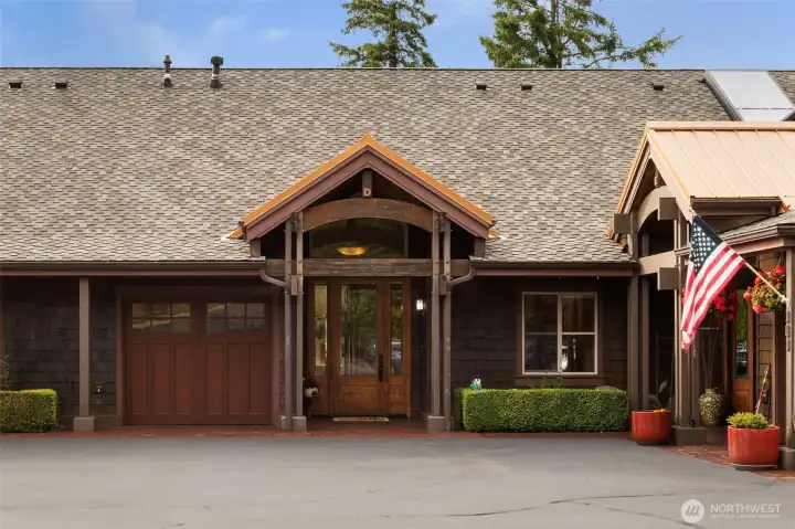 The home has an attached single car garage.
