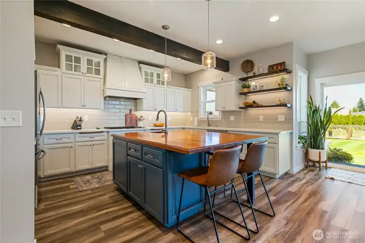 Large Kitchen Island with additional seating