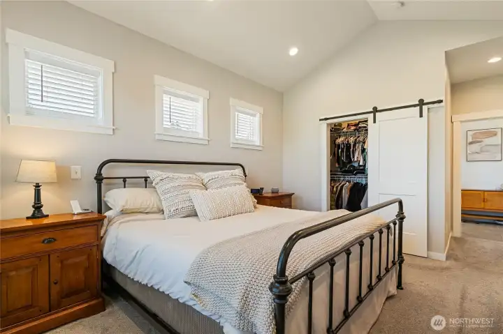 Vaulted ceilings and lots of windows