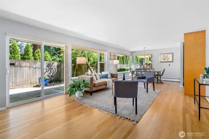Expansive living/dining in the ADU wing.