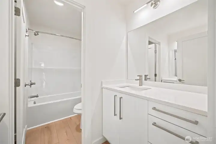 There is a full bath with a separate toilet/tub area. There is a full bath with a separate toilet/tub area.