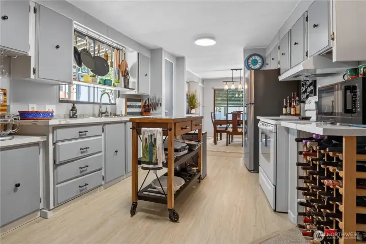 Island can stay with home, along with the bar and stools