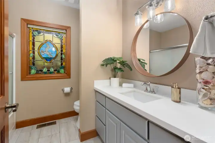 Main floor full bath. Main floor full bath.
