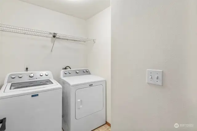 The upstairs laundry room.