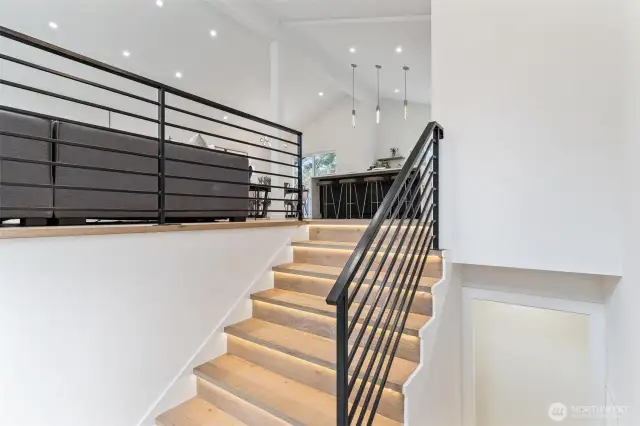 Motion activated lighting on the staircase