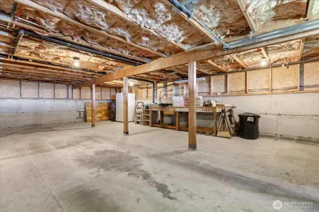 Lots of storage space in the roomy garage.