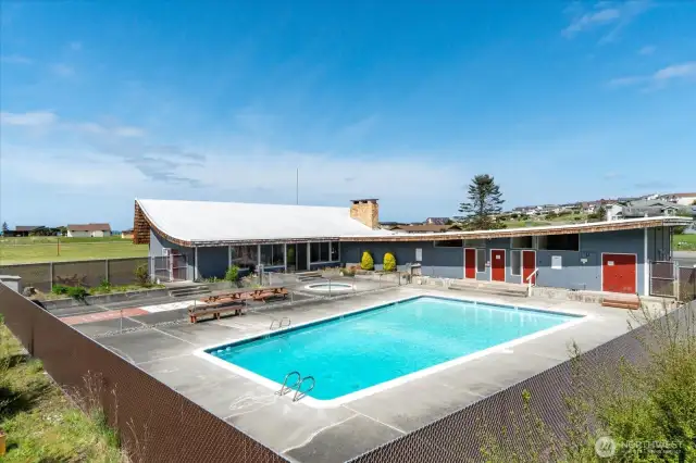 Pool is open in the summer months.