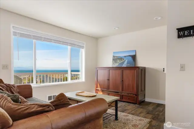 Home currently has murphy bed in living room for 2nd sleeping space.