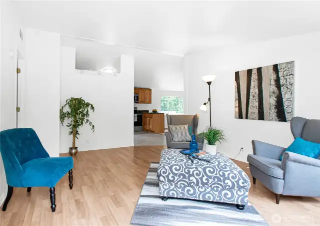 Entry opens to living room.