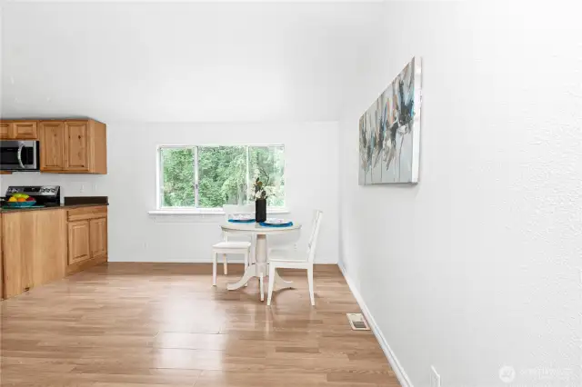 Dining area adjacent to kitchen.