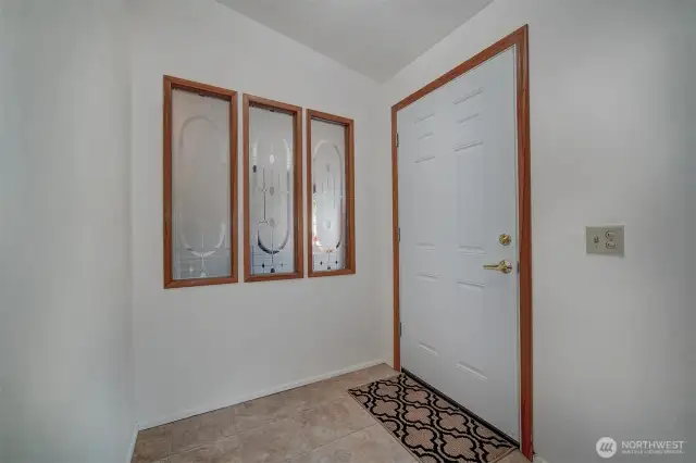 The foyer to the private main entrance of the house.