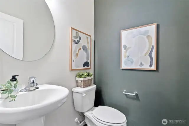 Powder room on the main level.