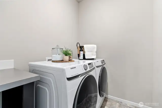 Laundry on the main level.
