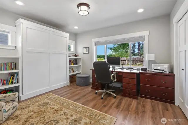 2nd bedroom or office comes complete with a Murphy bed that stays with the house.