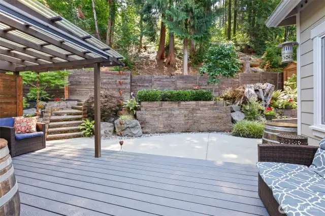 Large deck with cover is where you'll spend all your summer days.