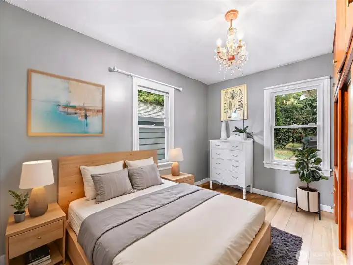 Virtually Staged second main level bedroom