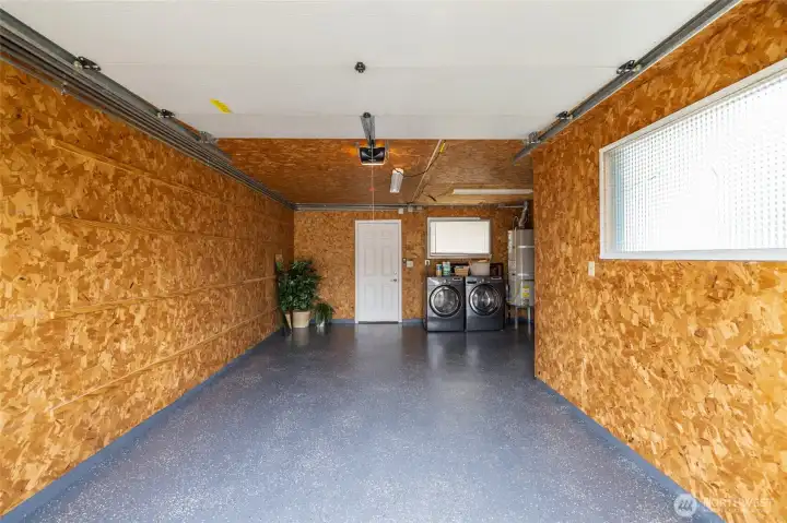 The garage is insulated and a great area.