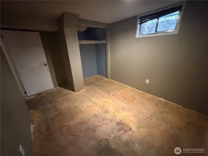 Lower Level Bedroom (non-conforming window)