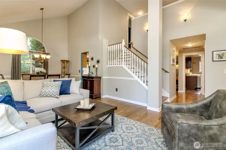 LIving room and staircase