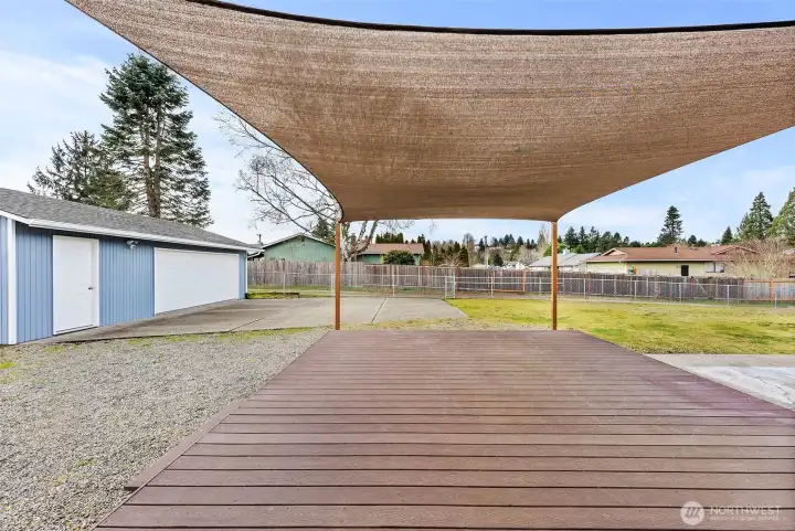 Trex Decking with Covered Awning