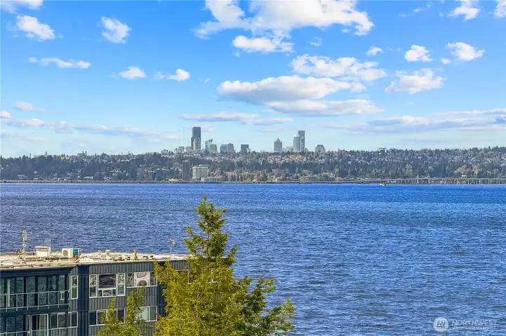 Unobstructed views of Lake, Olympic mountains, city and marina. Unobstructed views of Lake, Olympic mountains, city and marina.
